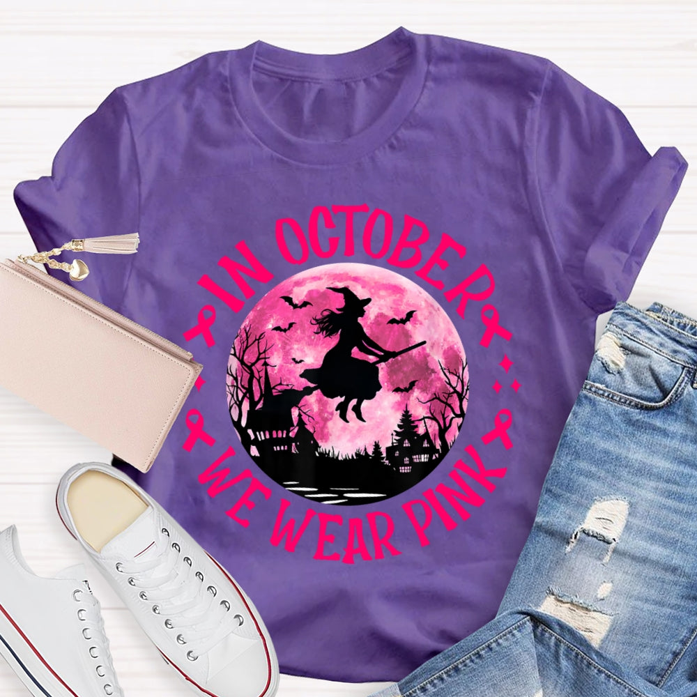 In October We Wear Pink Halloween T-shirt