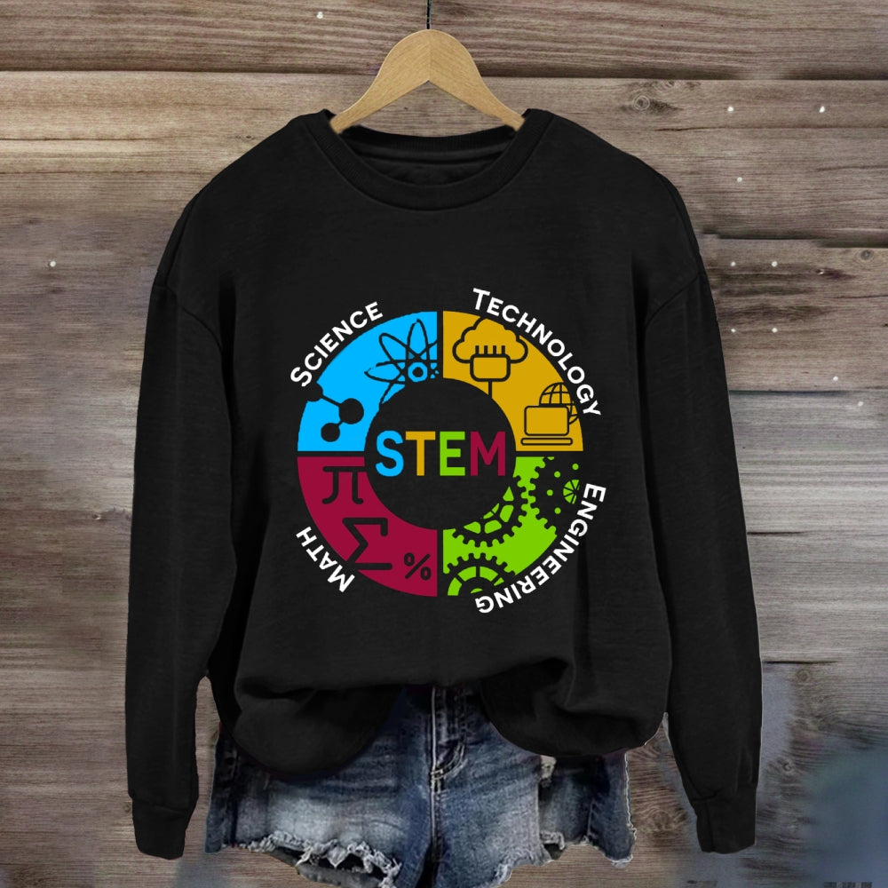 STEM Teacher Color Subject Components sweatshirt
