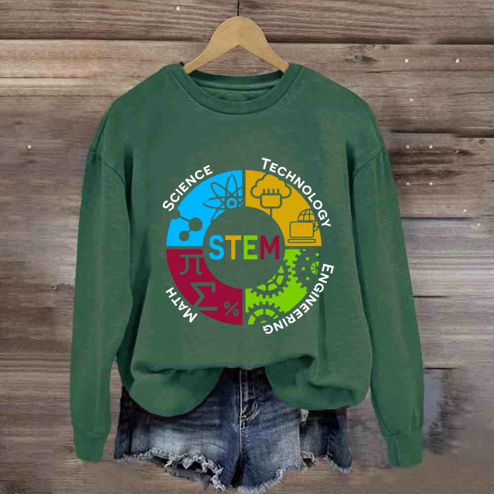 STEM Teacher Color Subject Components sweatshirt