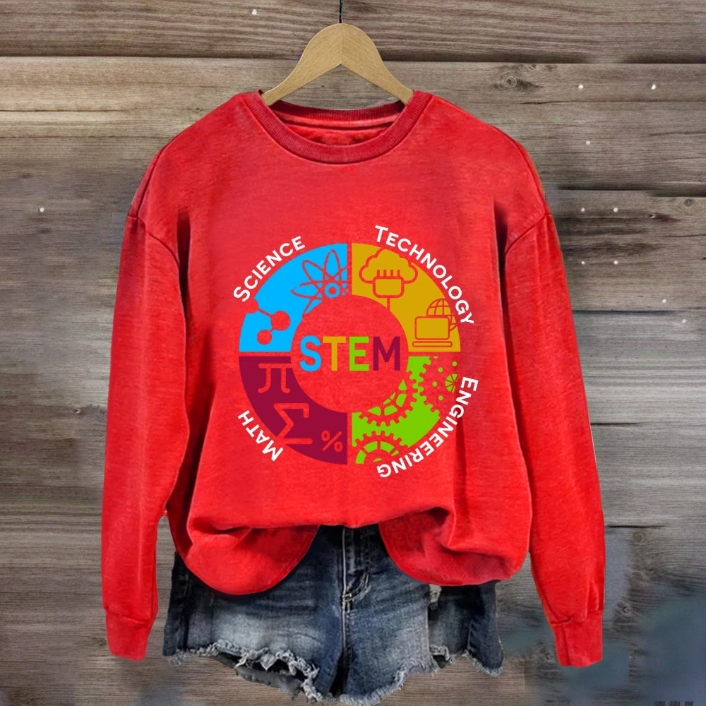 STEM Teacher Color Subject Components sweatshirt