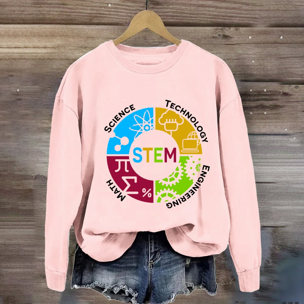 STEM Teacher Color Subject Components sweatshirt