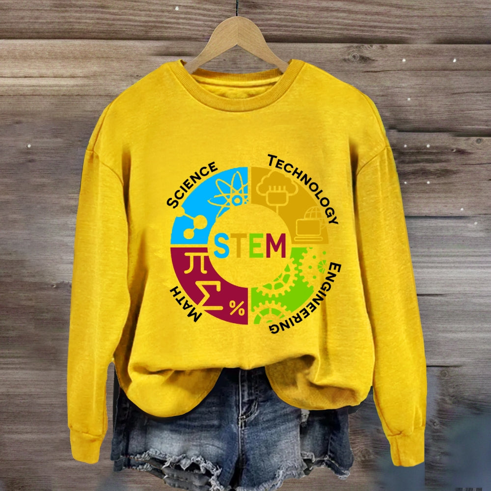 STEM Teacher Color Subject Components sweatshirt
