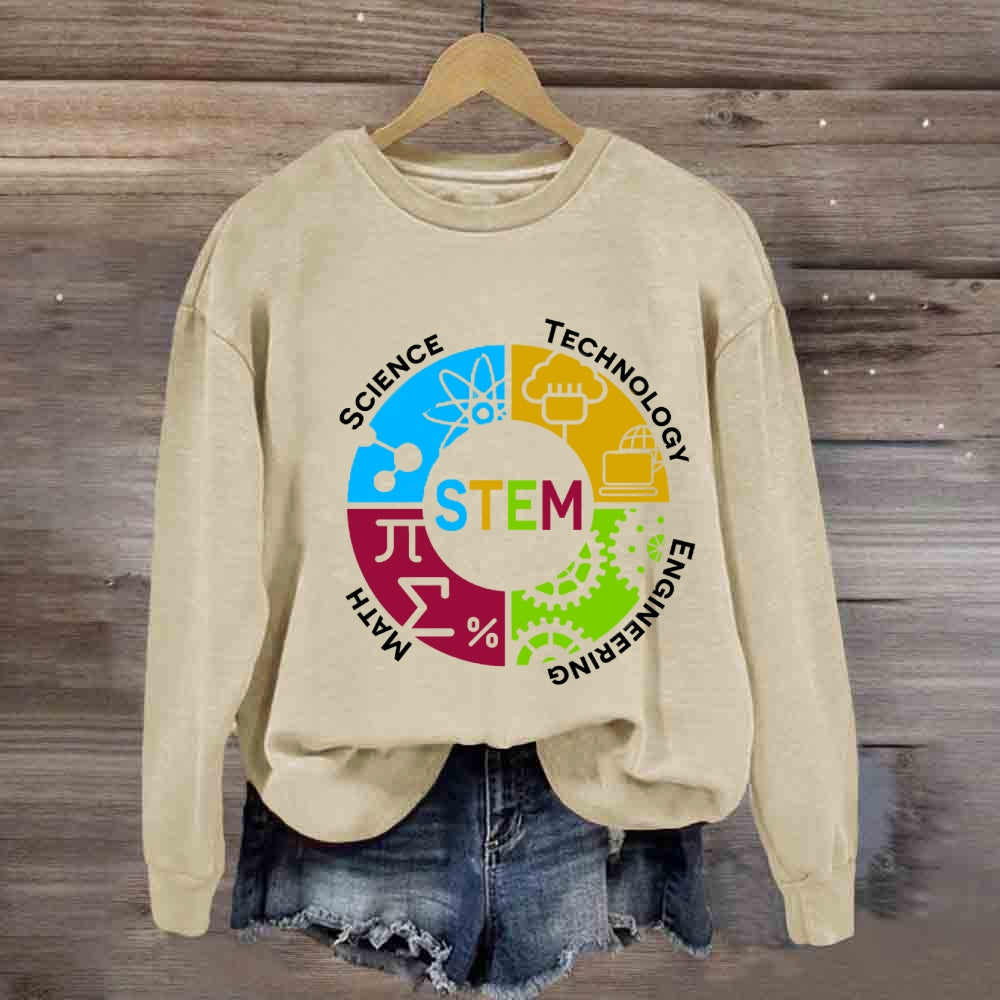 STEM Teacher Color Subject Components sweatshirt