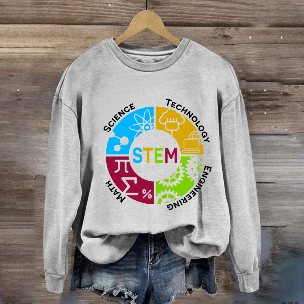 STEM Teacher Color Subject Components sweatshirt
