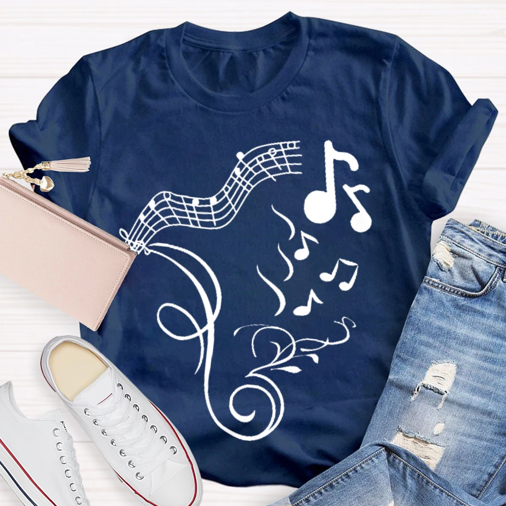 Music Notes Graphics T-shirt