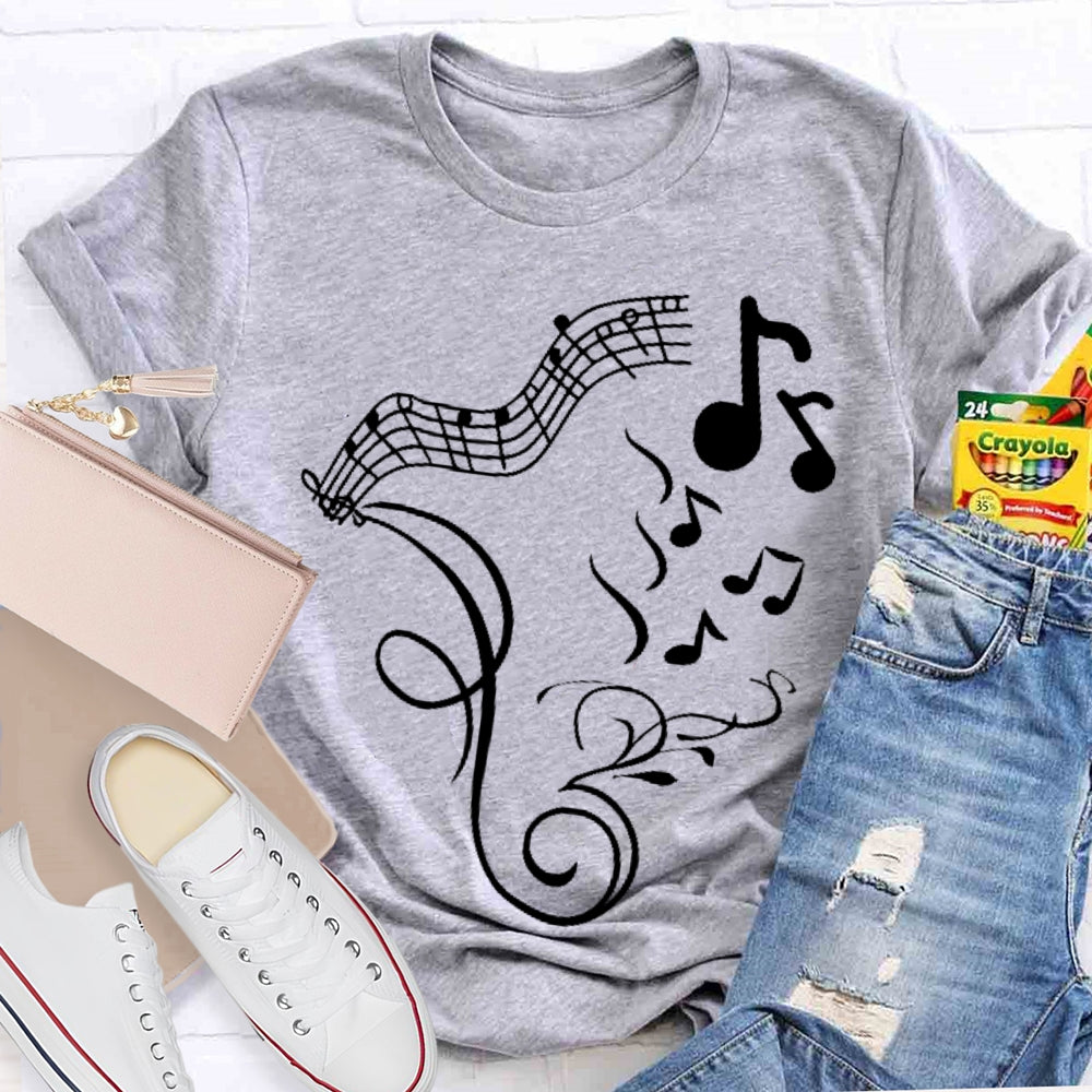 Music Notes Graphics T-shirt