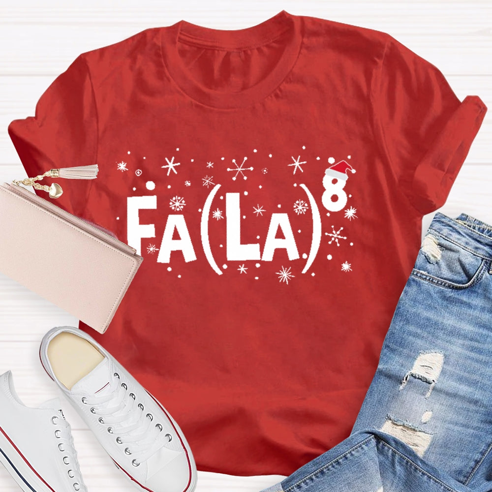 Fa La Christmas Math Teacher T-shirt