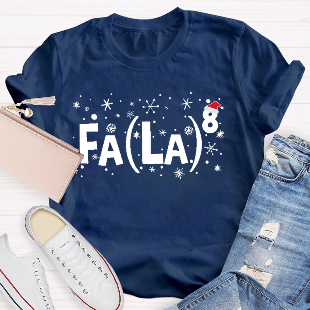 Fa La Christmas Math Teacher T-shirt