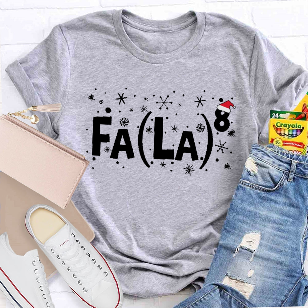 Fa La Christmas Math Teacher T-shirt