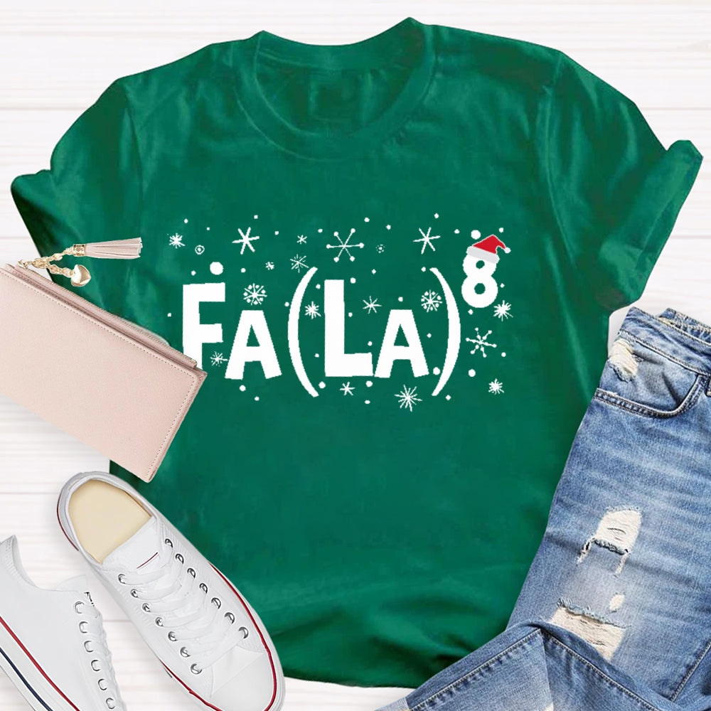 Fa La Christmas Math Teacher T-shirt