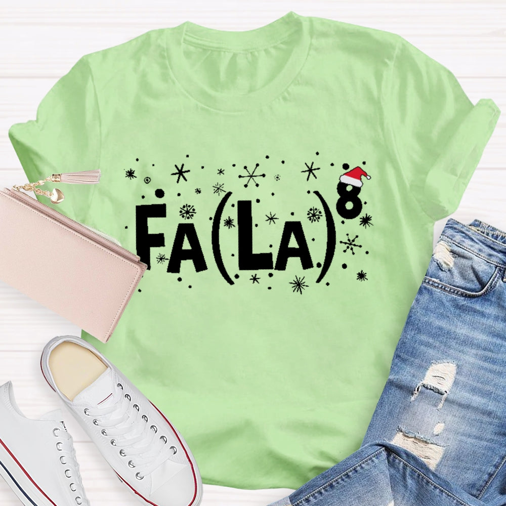 Fa La Christmas Math Teacher T-shirt