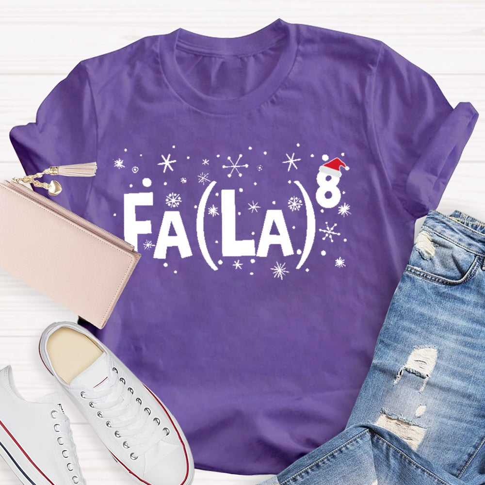 Fa La Christmas Math Teacher T-shirt