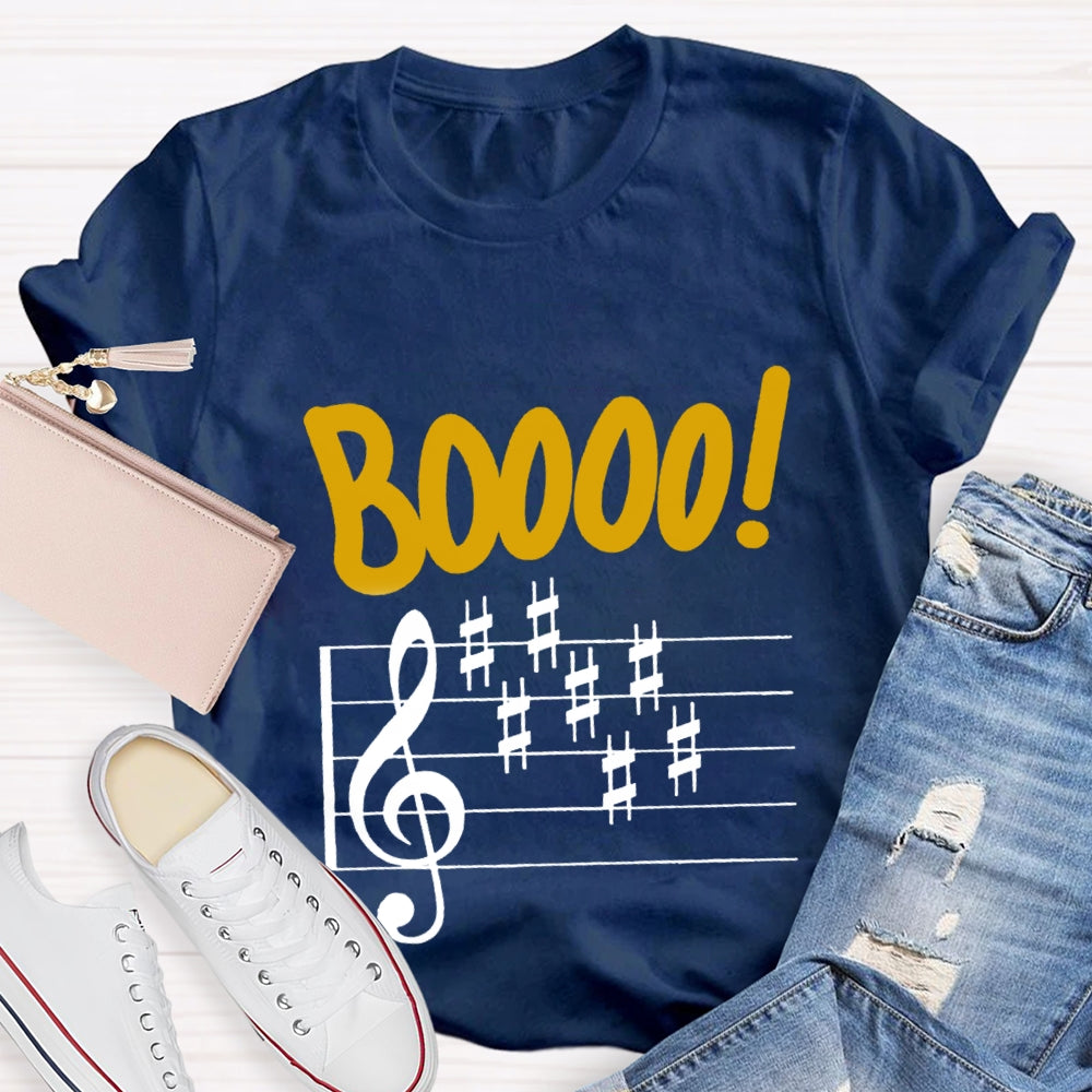 Boo Music Score Teacher T-Shirt