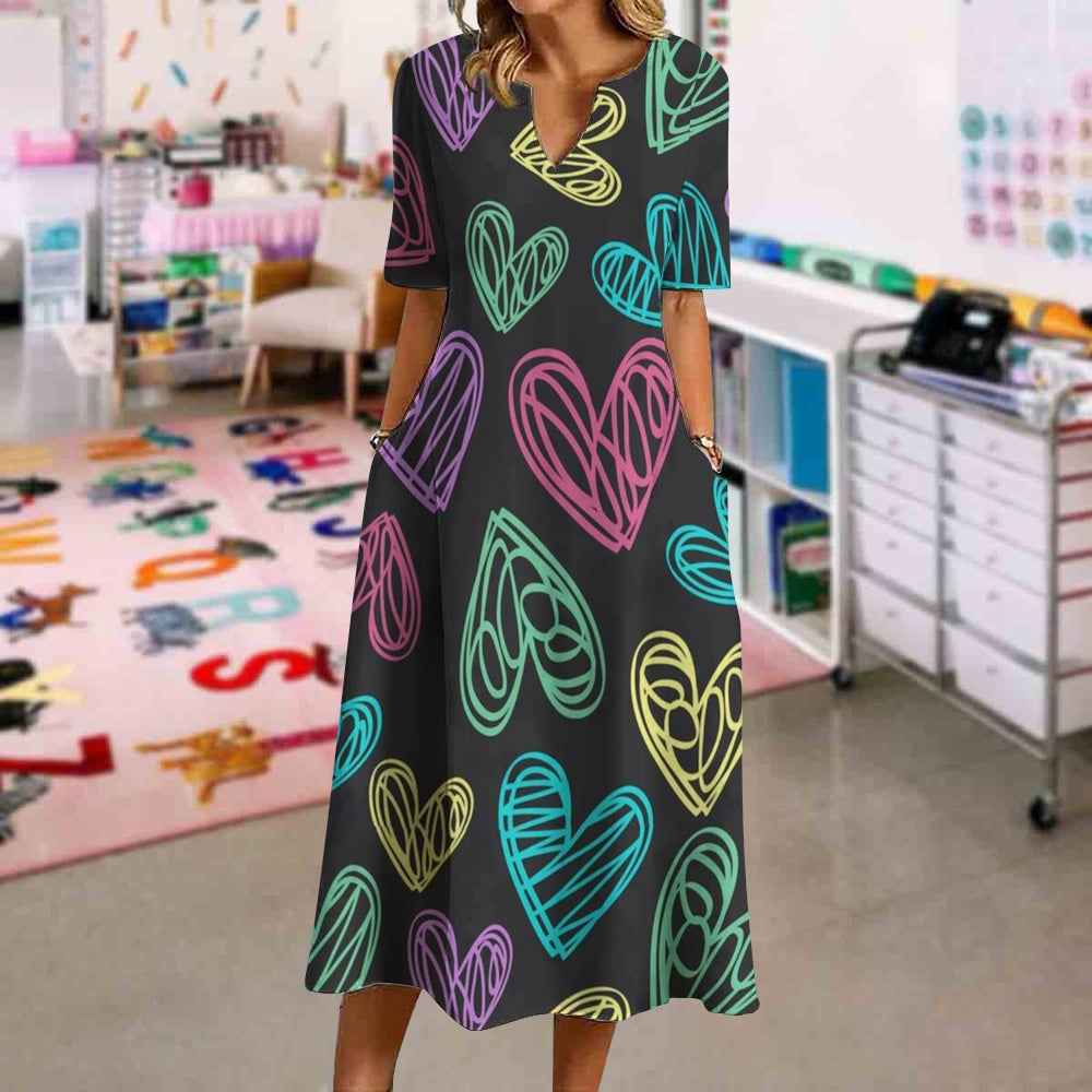 Rainbow Heart Love Everyone Dress