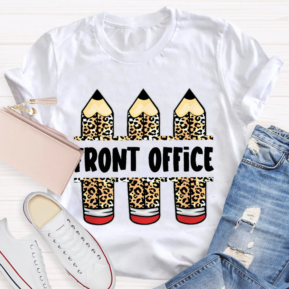 Front Office Leopard Print Pencil T-shirt