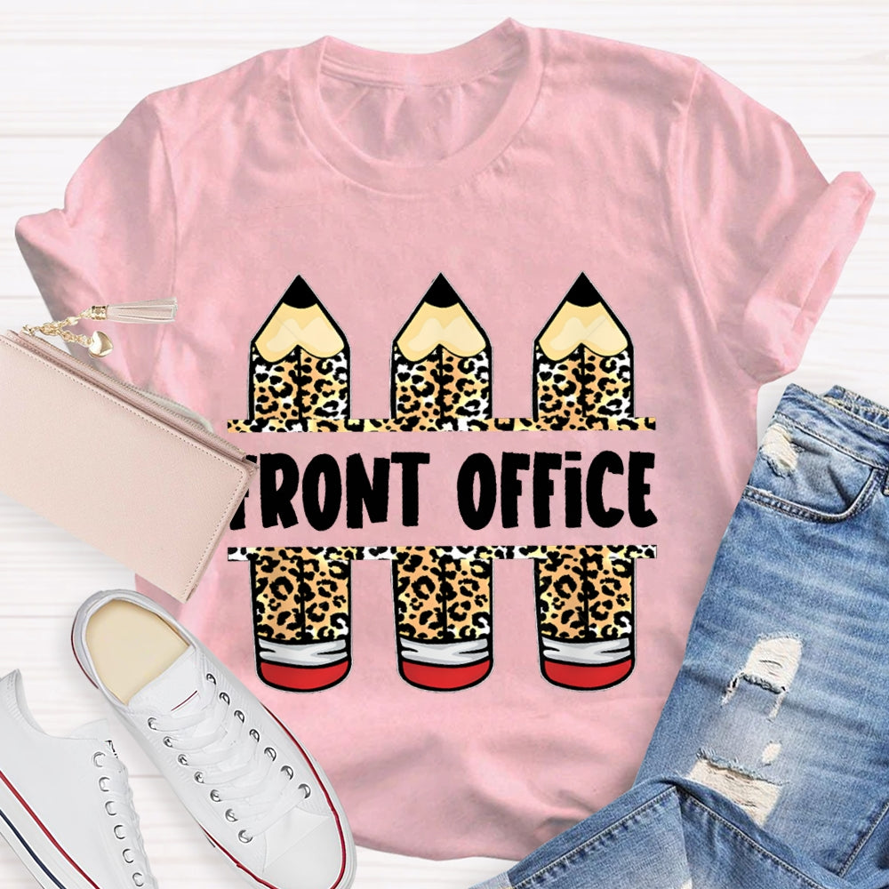 Front Office Leopard Print Pencil T-shirt