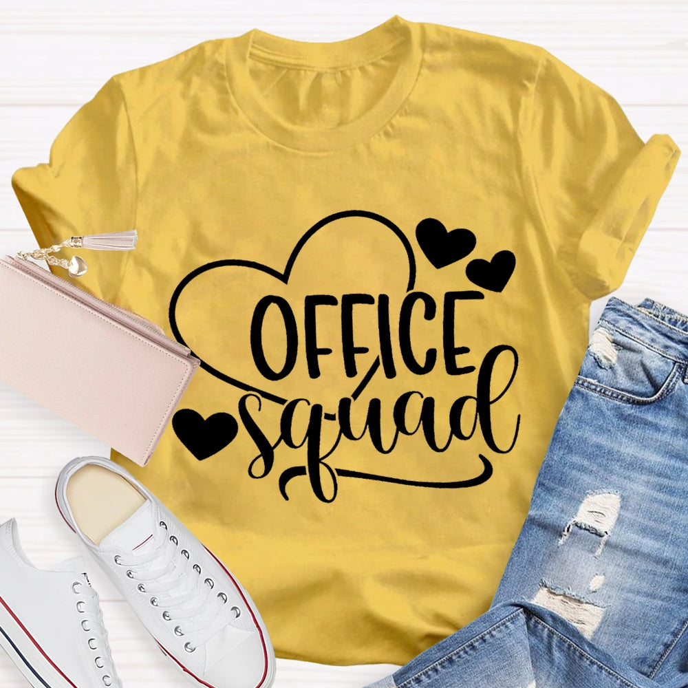 Office Squad Heart Print T-shirt