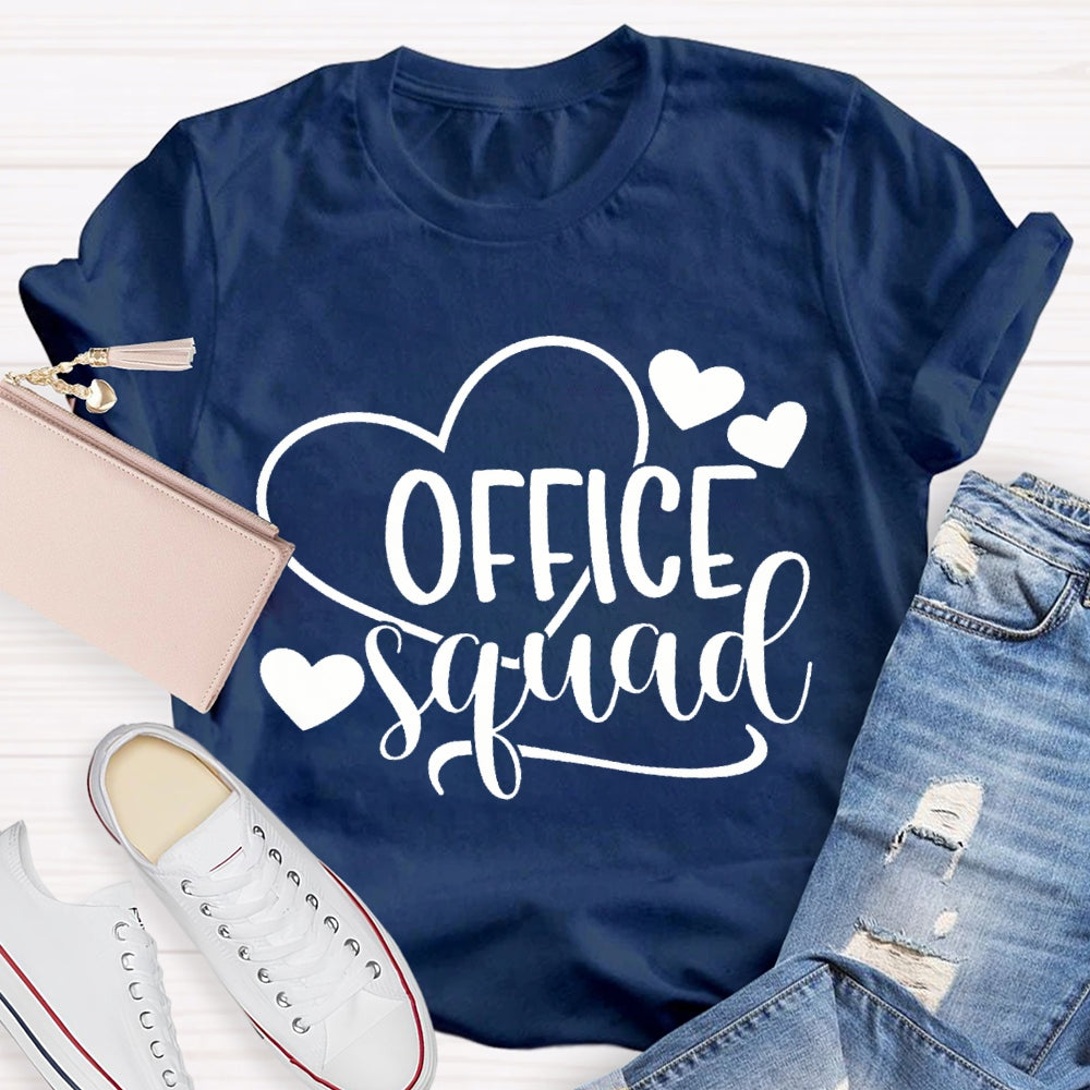 Office Squad Heart Print T-shirt
