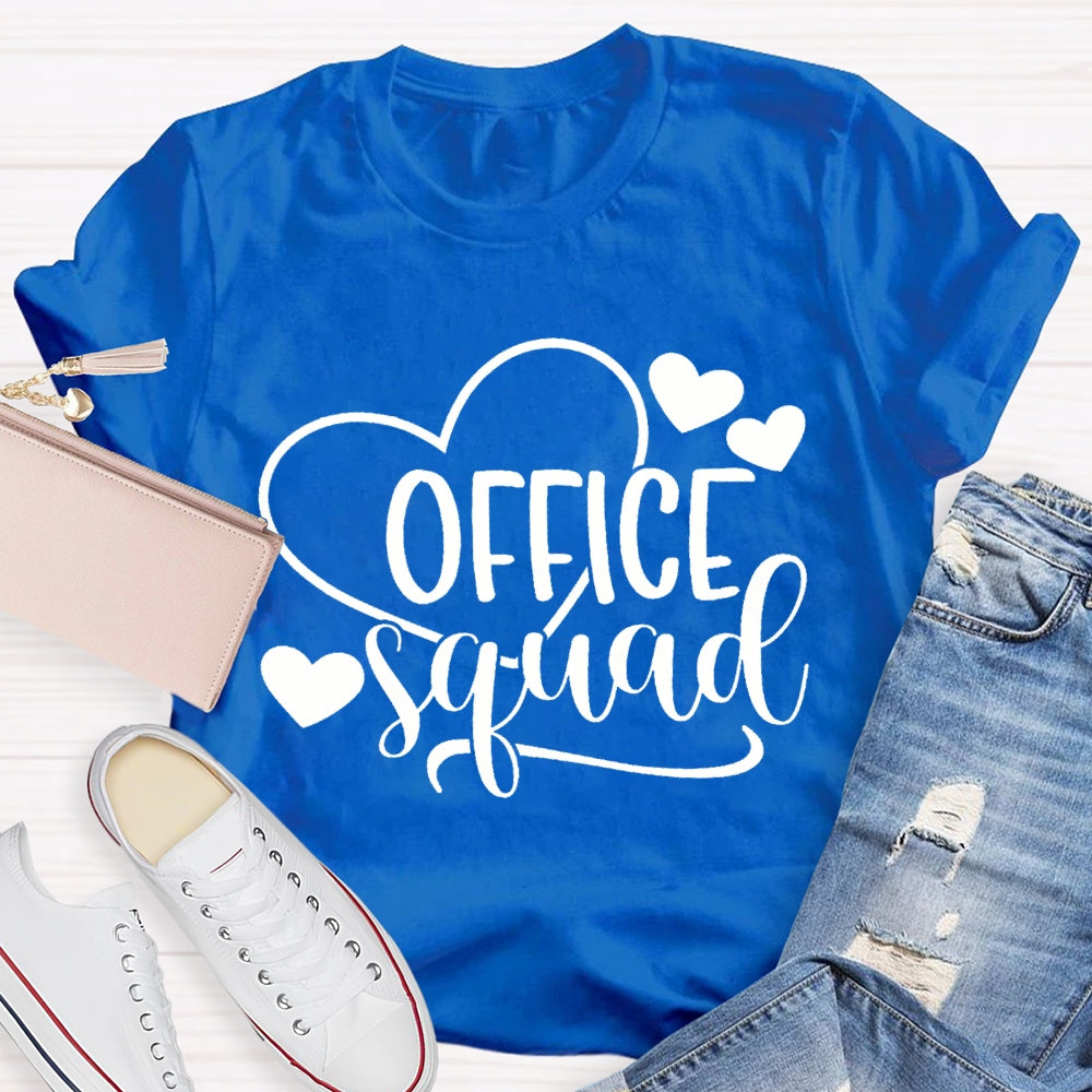 Office Squad Heart Print T-shirt