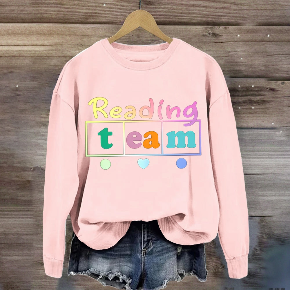 Reading Team Fall In Love With Reading Colorful Fonts sweatshirt