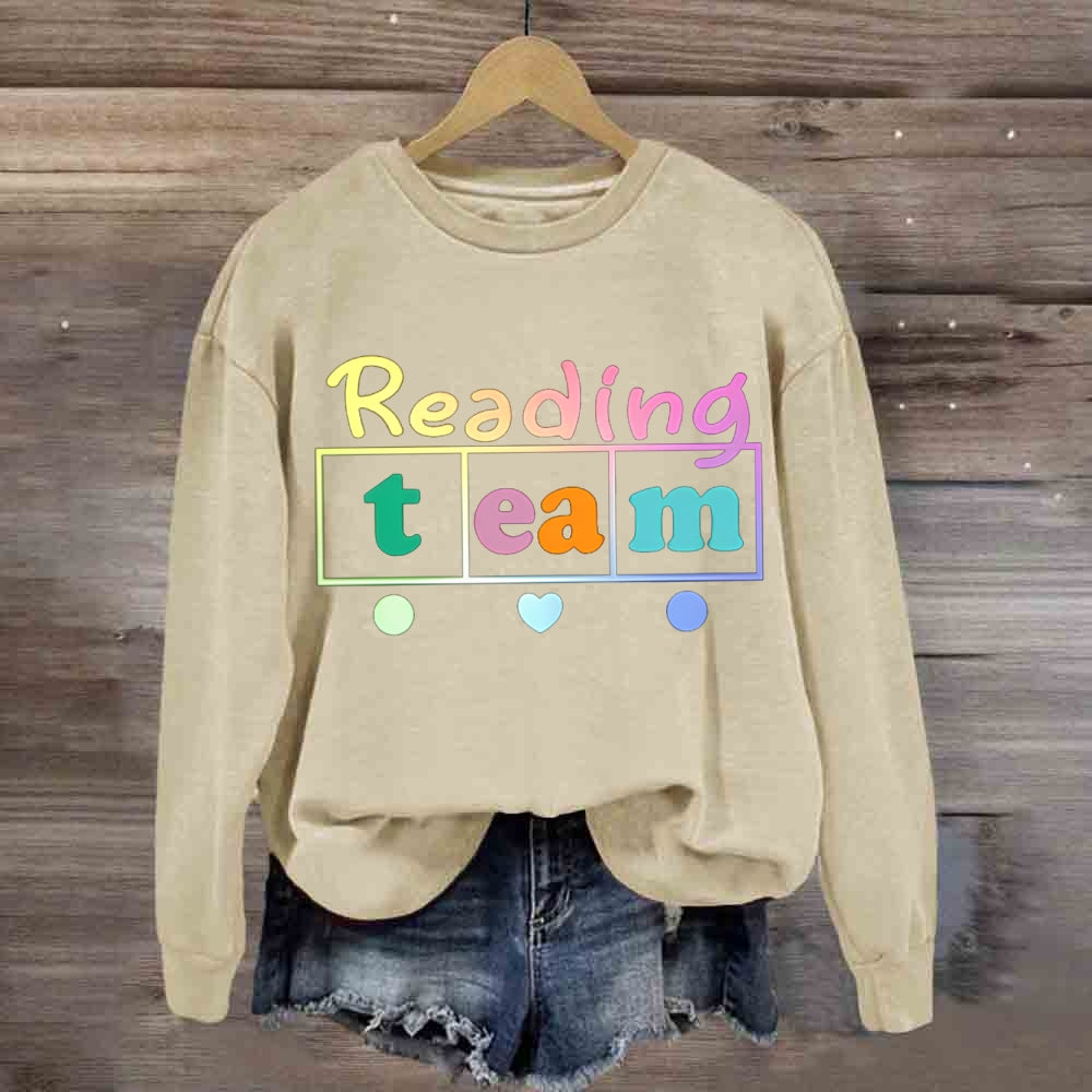 Reading Team Fall In Love With Reading Colorful Fonts sweatshirt