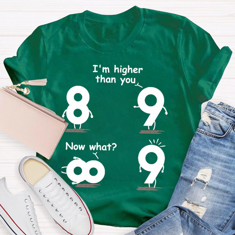 I'm Higher Than You Now What Funny Mathematics T-shirt
