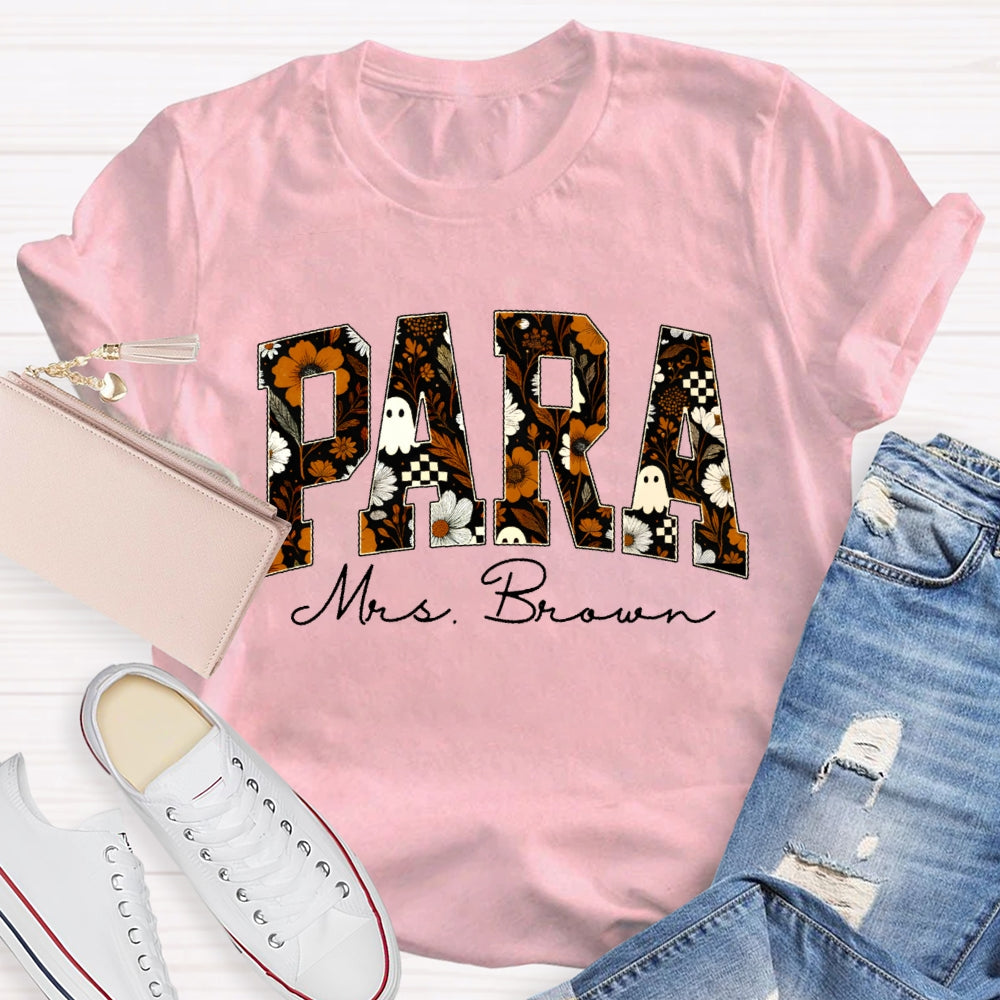 Personalized Name Para Ghost Halloween T-shirt