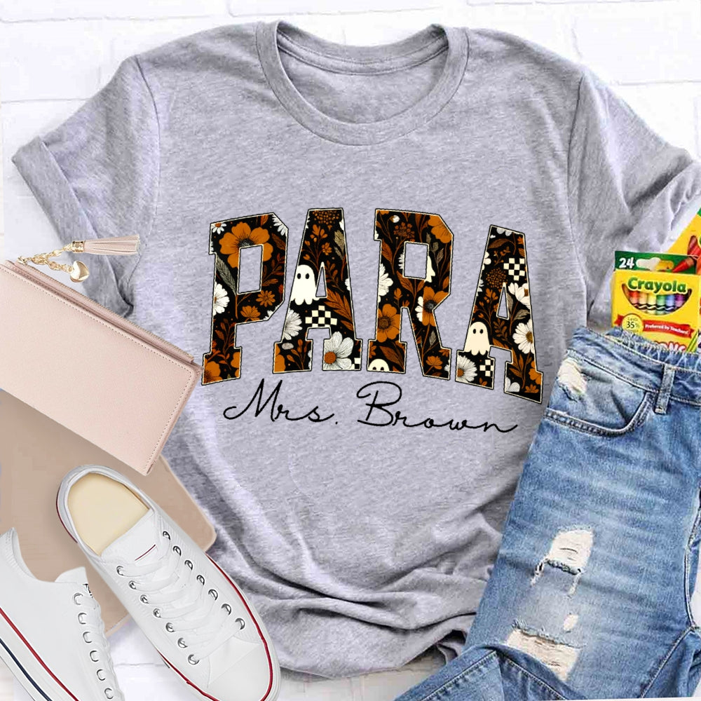 Personalized Name Para Ghost Halloween T-shirt