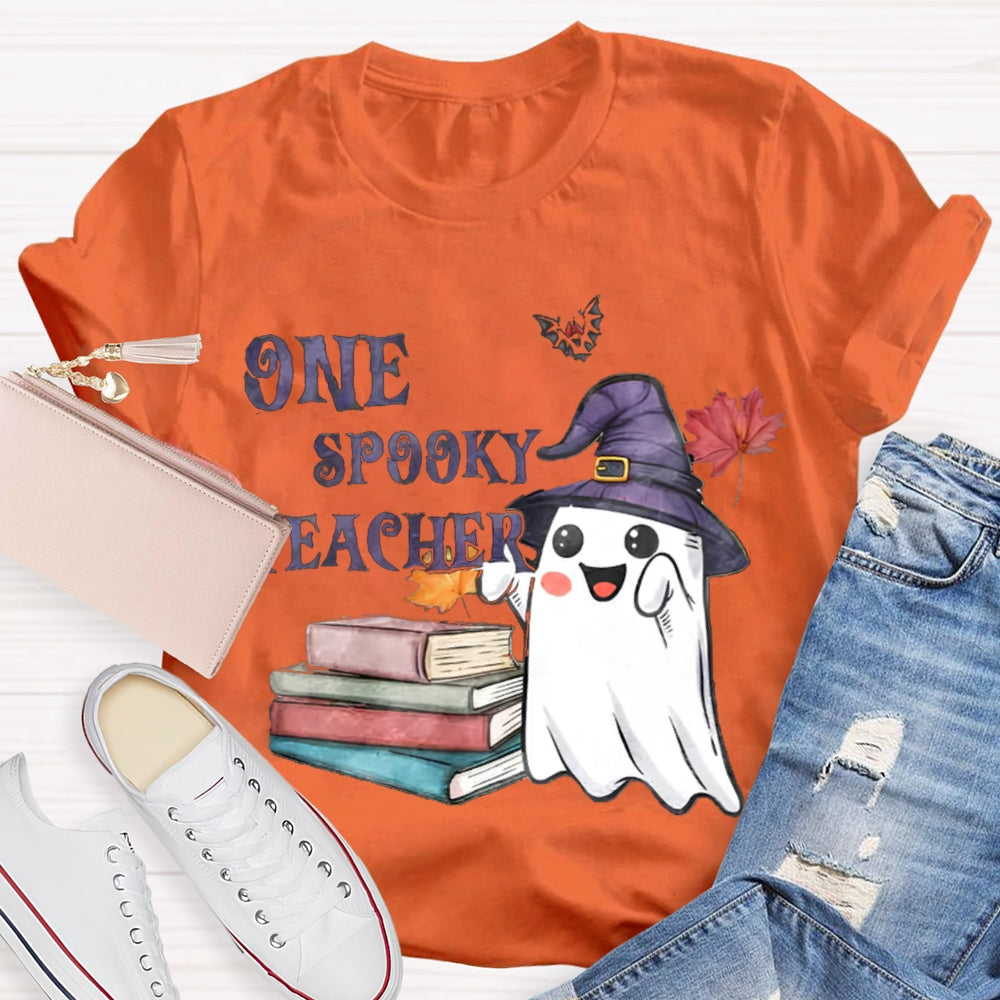 One Spook Teacher Halloween T-Shirt