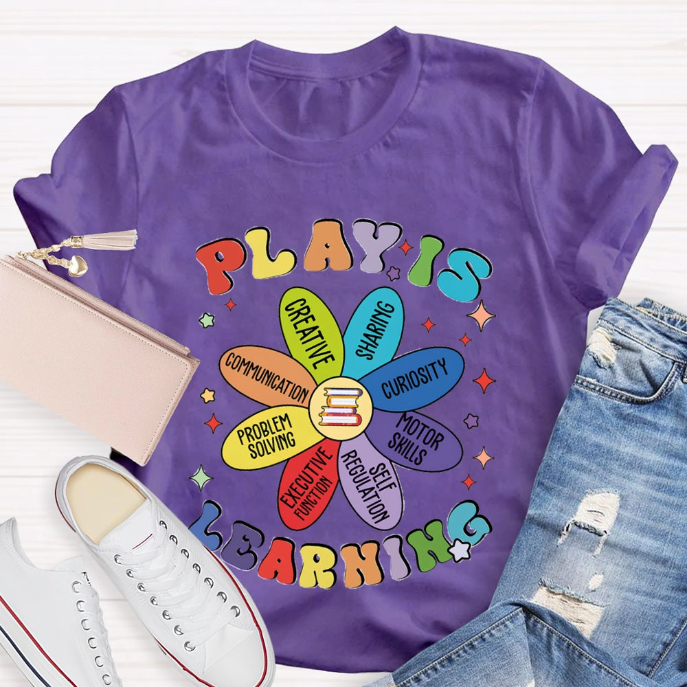 Play Is Learning Curiosity Sharing Books Flower T-Shirt