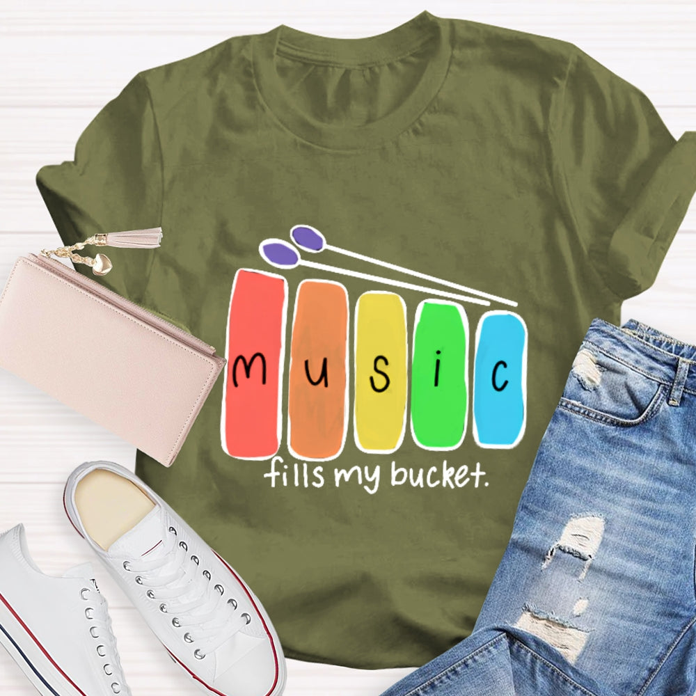 Music Fill My Bucket T-shirt