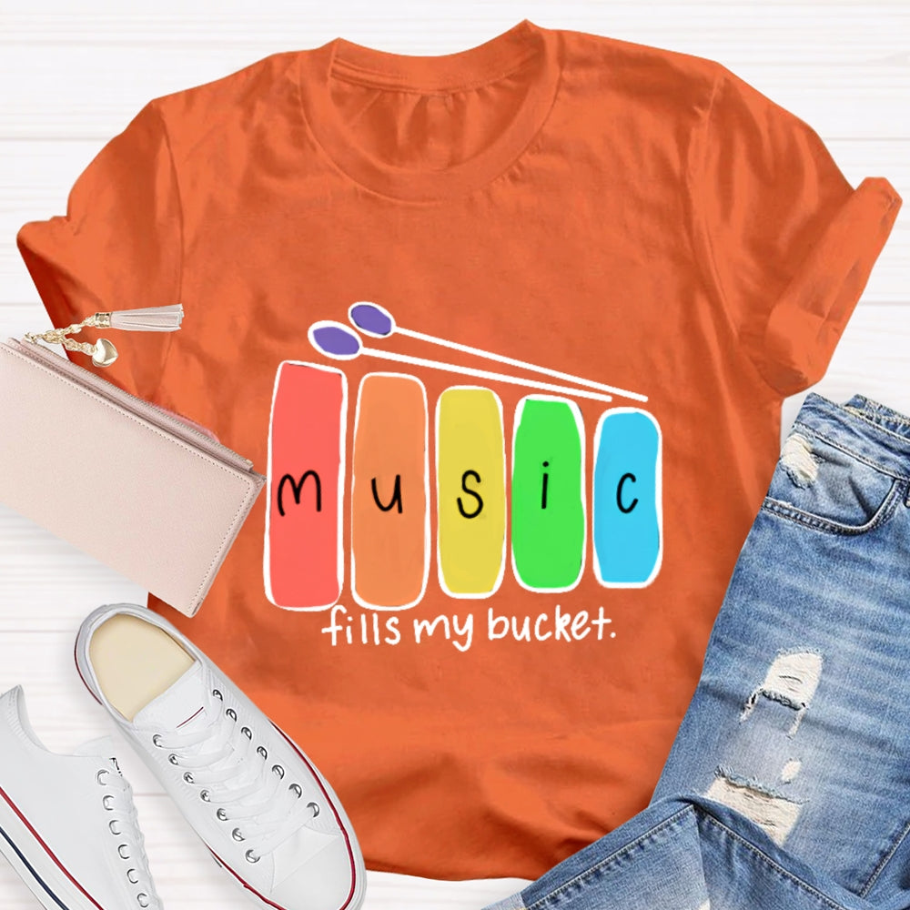 Music Fill My Bucket T-shirt