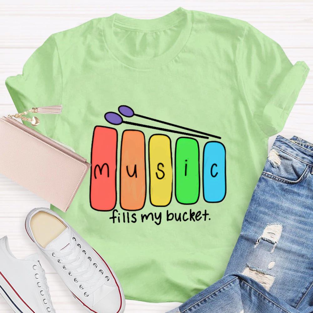 Music Fill My Bucket T-shirt