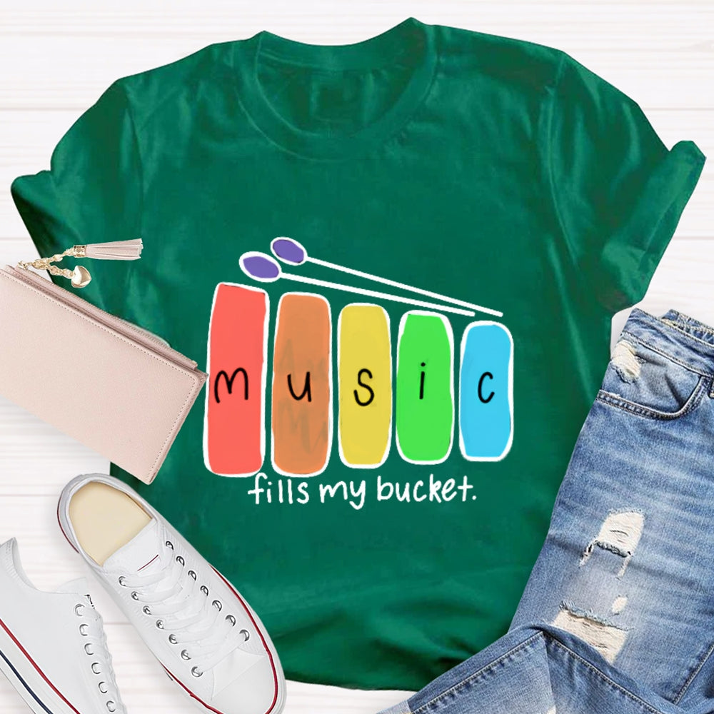 Music Fill My Bucket T-shirt