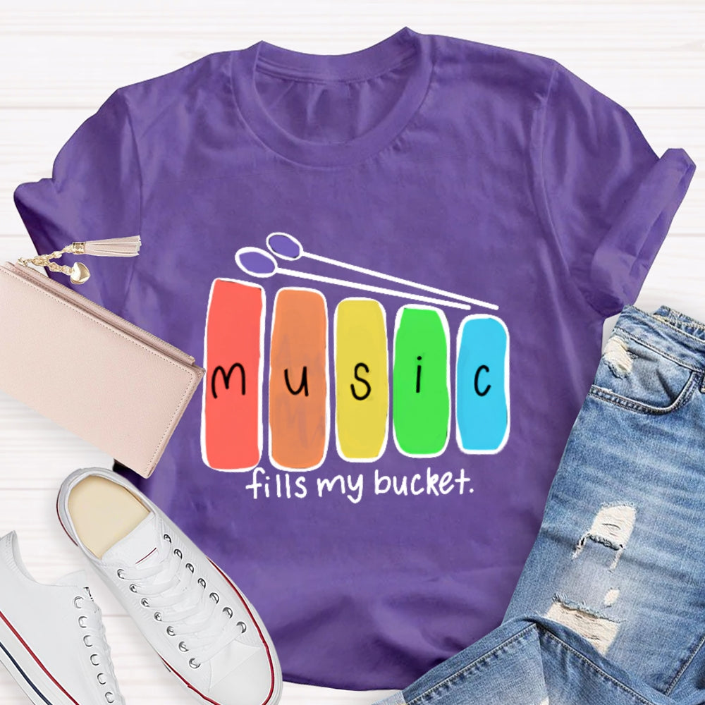 Music Fill My Bucket T-shirt