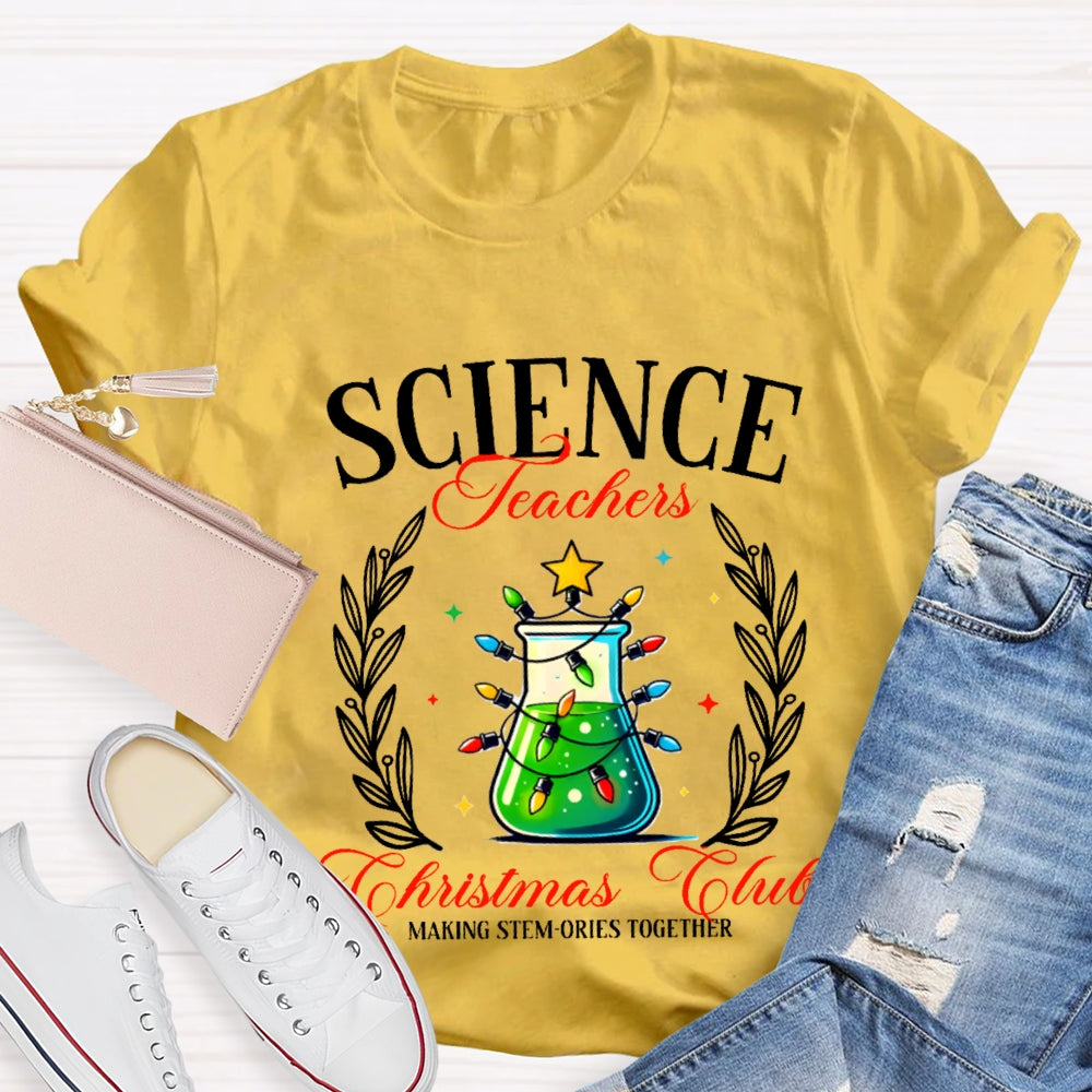 Science Teacher Christmas Club T-shirt