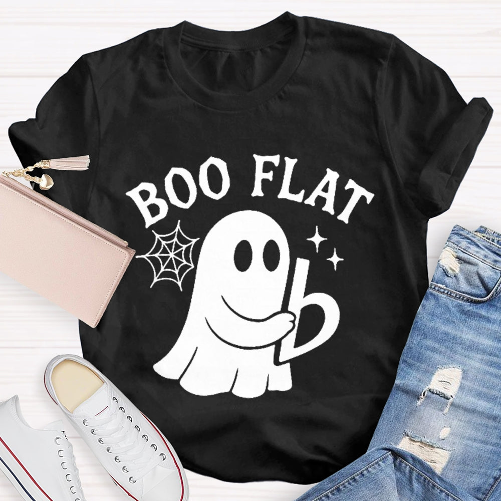 Boo Flat A Cute Little Ghost Halloween T-shirt