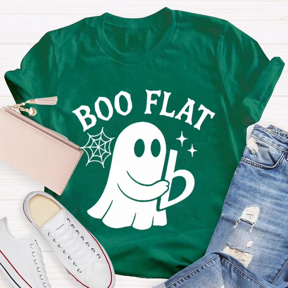 Boo Flat A Cute Little Ghost Halloween T-shirt