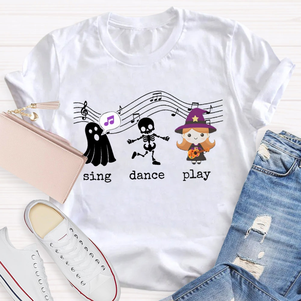 Sing Dance Play The Singing Little Girl And The Ghost T-shirt