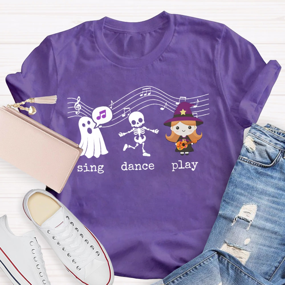 Sing Dance Play The Singing Little Girl And The Ghost T-shirt