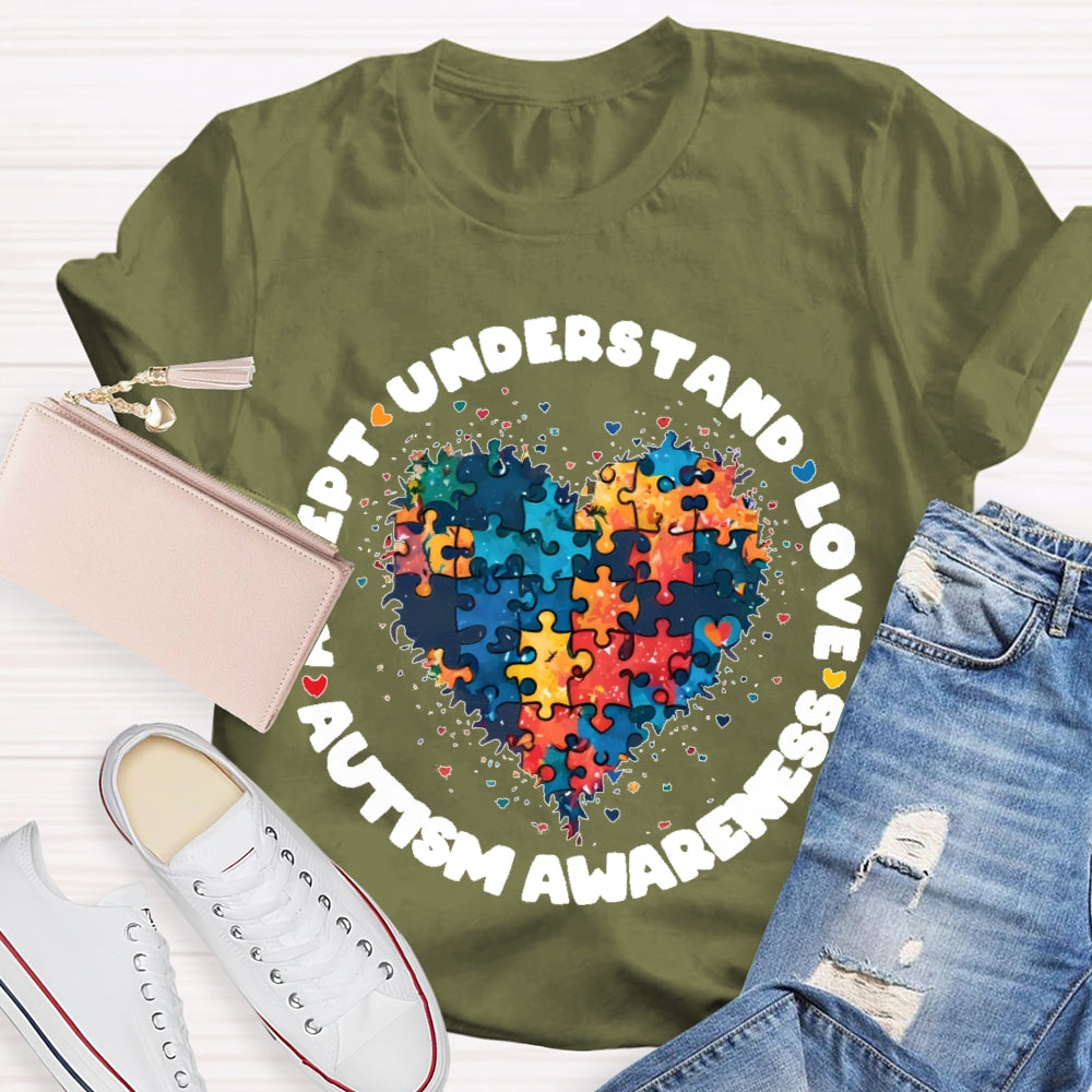 Accept Love Understand Autism T-shirt