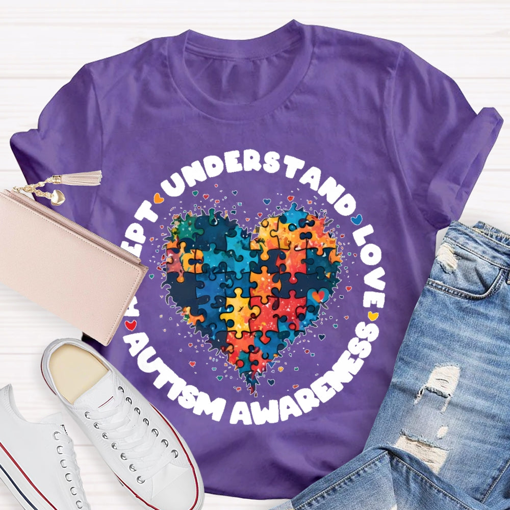 Accept Love Understand Autism T-shirt