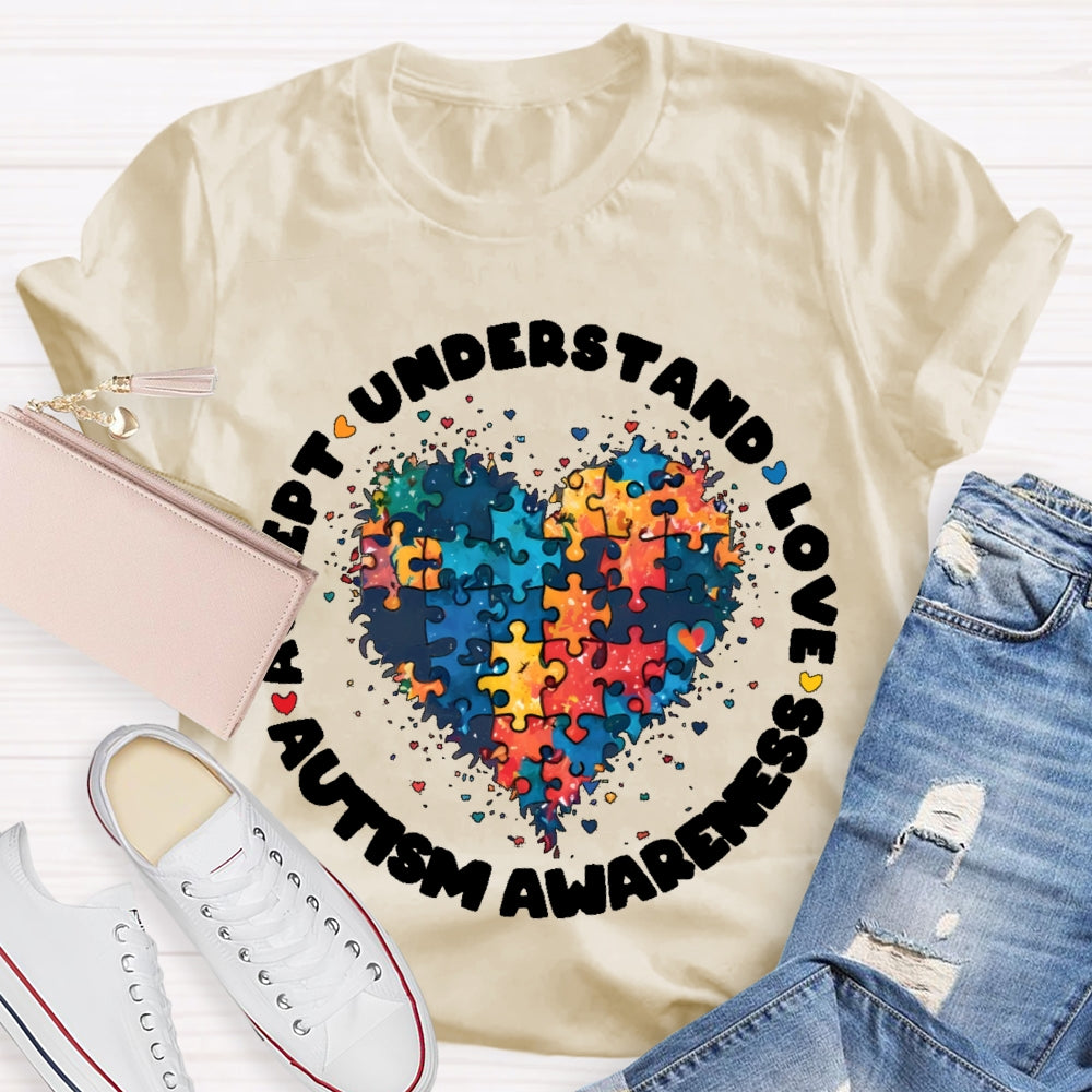 Accept Love Understand Autism T-shirt