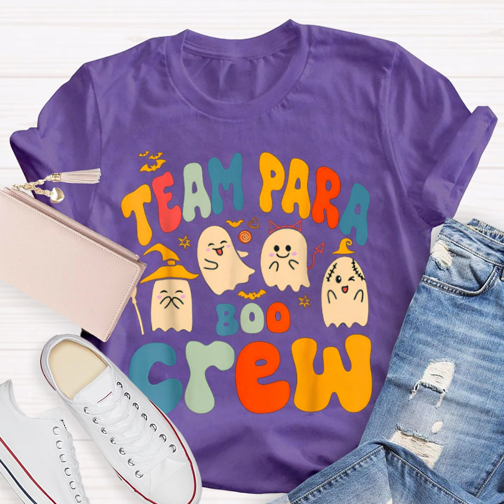 Team Para Boo Crew Four Ghosts Halloween T-shirt