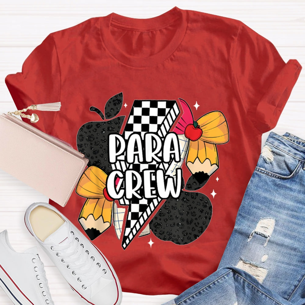 Para Crew Bow Apple And Lightning T-shirt