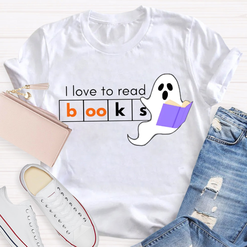 I Love To Read Books Halloween T-shirt