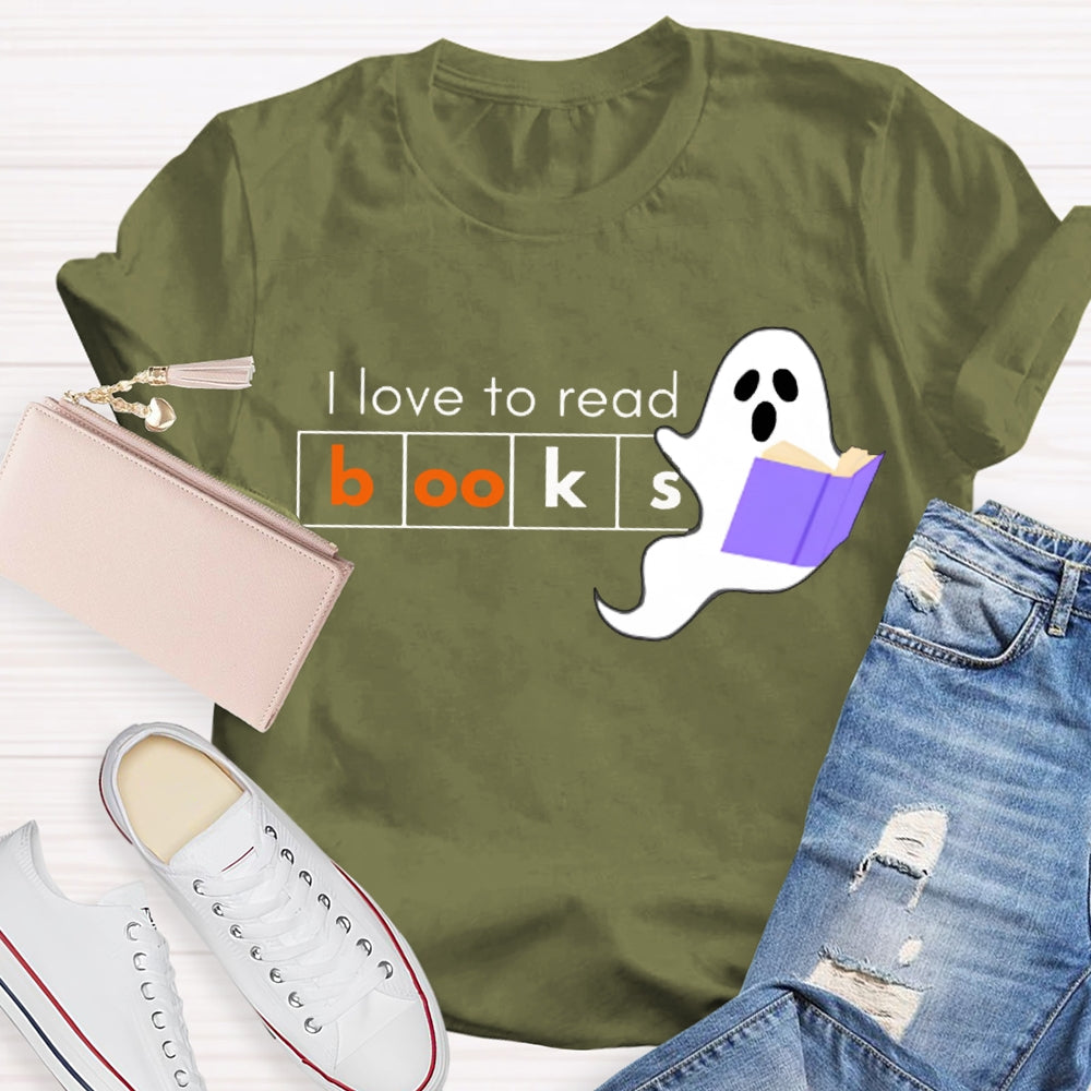 I Love To Read Books Halloween T-shirt