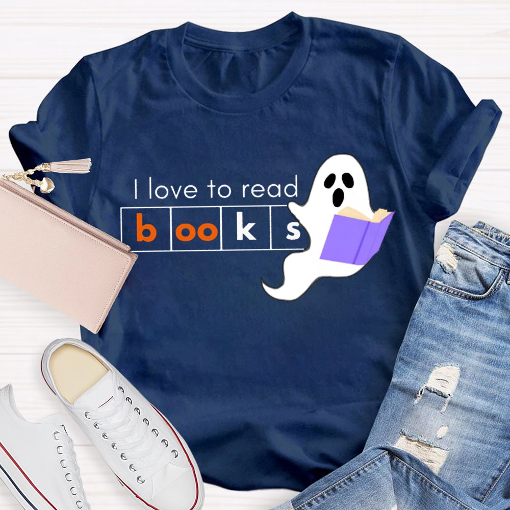 I Love To Read Books Halloween T-shirt