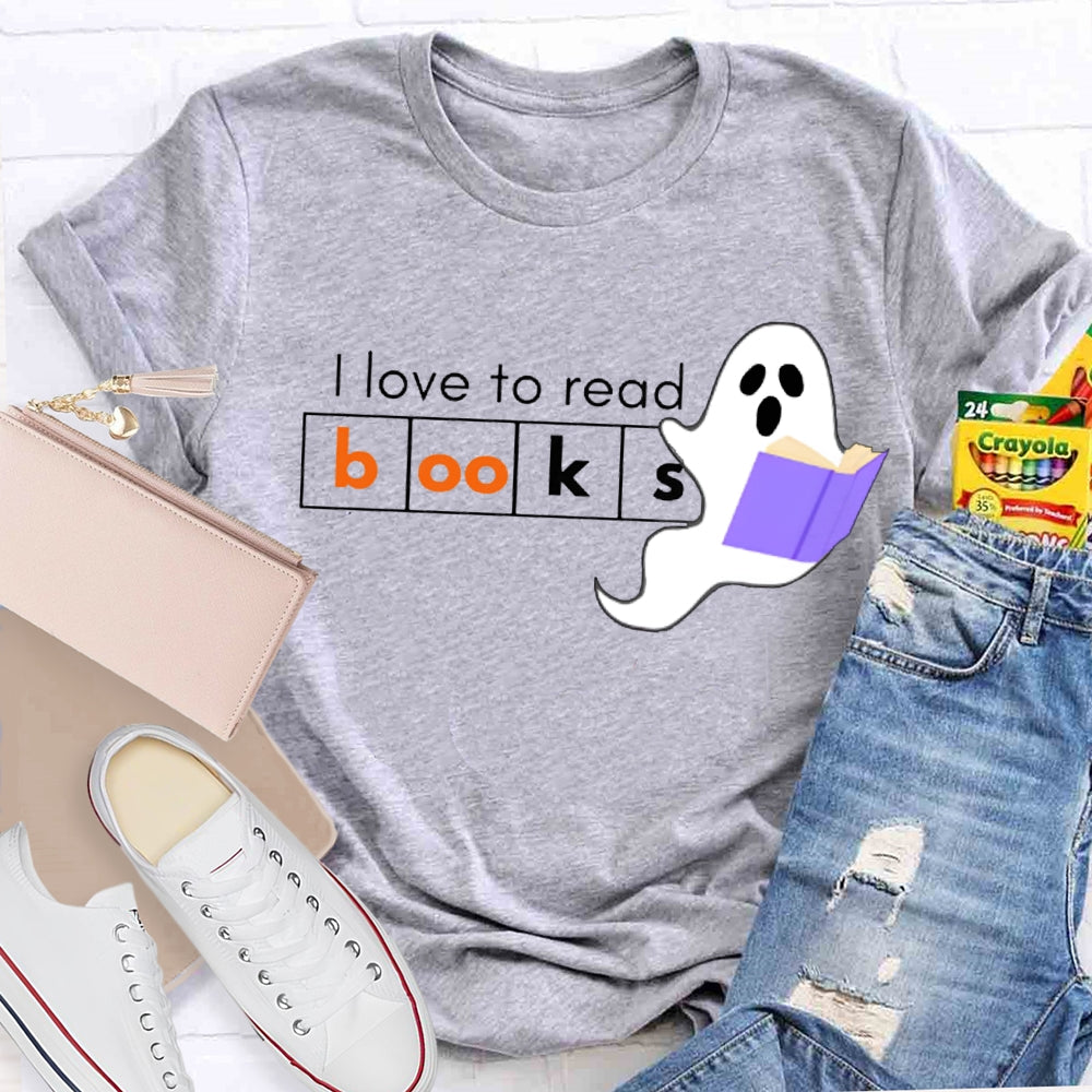 I Love To Read Books Halloween T-shirt
