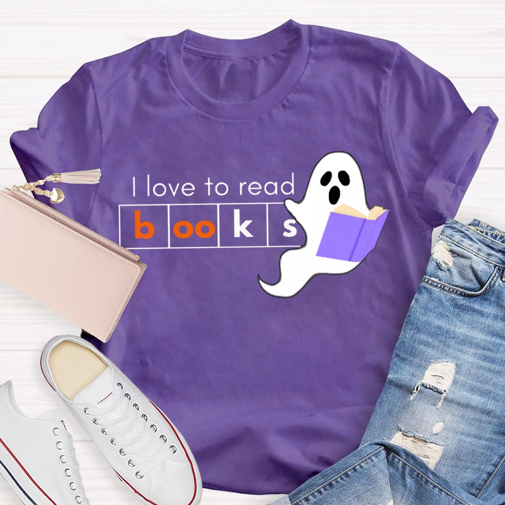 I Love To Read Books Halloween T-shirt
